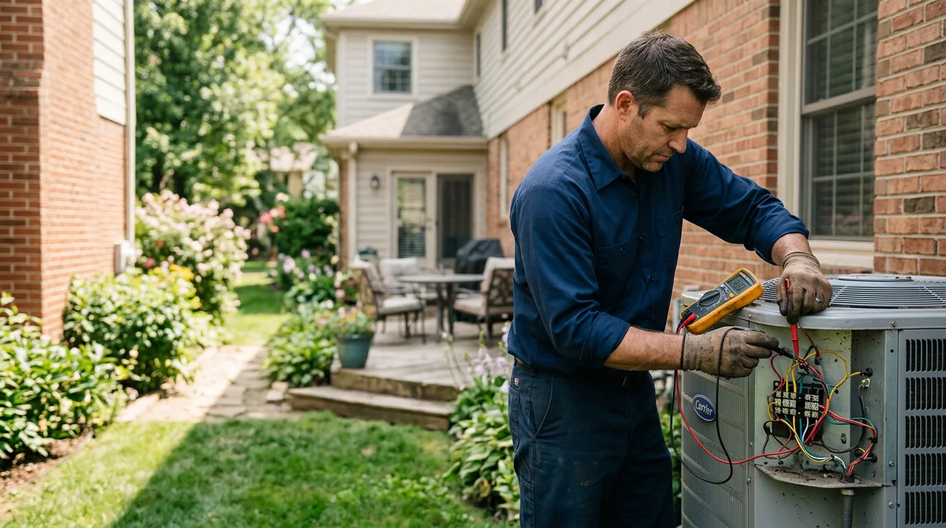 HVAC technician working near Hatfield, MA